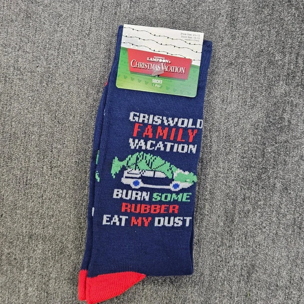 National Lampoons Christmas Vacation Griswold Family Vacation Socks Size‎ 10-13